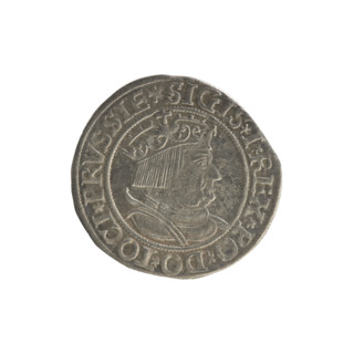 Prussian grosz, Sigismund I the Old (King of Poland; 1506–1548). Polish coin (1534), Jagiellonian
