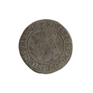 Prussian grosz, Sigismund I the Old (King of Poland; 1506–1548). Silver coin (grosz), 1534, Torun,