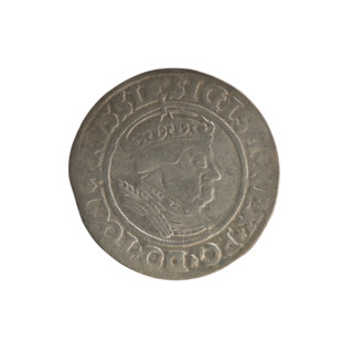 Prussian grosz, Sigismund I the Old (King of Poland; 1506–1548). Silver coin (grosz), 1535, Torun,