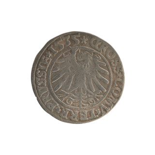 Prussian grosz, Sigismund I the Old (King of Poland; 1506–1548). Silver coin (grosz), 1535, Torun,