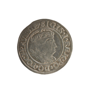 Prussian grosz, Sigismund I the Old (King of Poland; 1506–1548). Silver coin (grosz), 1535, Torun,