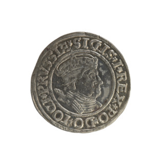 Prussian grosz, Sigismund I the Old (King of Poland; 1506–1548). Polish coin from 1535. Obverse: