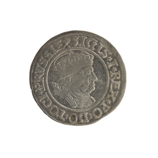 Prussian grosz, Sigismund I the Old (King of Poland; 1506–1548). Silver coin (grosz), 1535, Torun,