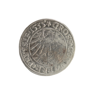 Prussian grosz, Sigismund I the Old (King of Poland; 1506–1548). Silver coin (grosz), 1535, Torun,