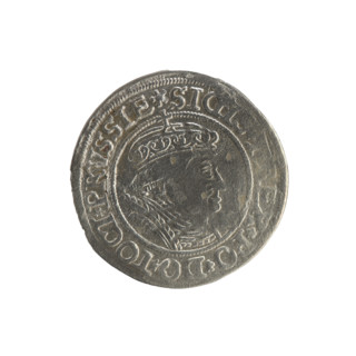 Prussian grosz, Sigismund I the Old (King of Poland; 1506–1548). Silver coin (grosz), 1535, struck