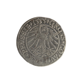 Prussian grosz, Sigismund I the Old (King of Poland; 1506–1548). Silver coin (grosz), 1535, Torun,