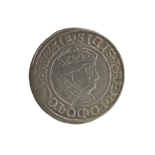 Prussian grosz of Sigismund I the Old (King of Poland; 1506–1548), 1535. Silver coin (grosz) from