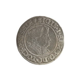 Prussian grosz, Sigismund I the Old (King of Poland; 1506–1548). Polish coin (1535), Torun.