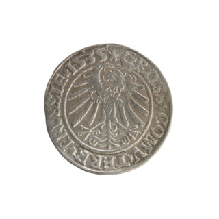 Prussian grosz, Sigismund I the Old (King of Poland; 1506–1548). Silver coin (grosz), 1535, Torun,