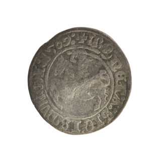 Lithuanian half-grosz, Sigismund I the Old (king of Poland; 1506–1548). Polish coin (Jagiellon