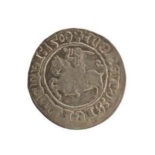 Lithuanian half-grosz, Sigismund I the Old (king of Poland; 1506–1548). Polish coin (Jagiellon