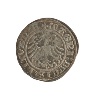 Lithuanian half-grosz, Sigismund I the Old (king of Poland; 1506–1548). Polish coin (Jagiellon