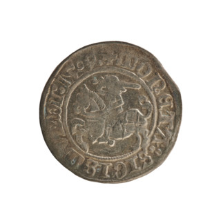 Lithuanian half-grosz, Sigismund I the Old (king of Poland; 1506–1548). Polish coin (Jagiellon