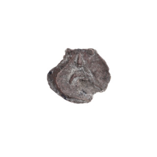 Fragment of a double-sided Drohiczyn seal. On one side a cross with four crescents between the