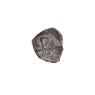 Fragment of a double-sided Drohiczyn seal. On one side, a cross with one arm ending in a triangle