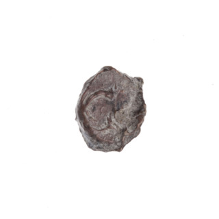 Fragment of a double-sided Drohiczyn seal. On one side, a cross with one arm ending in a triangle