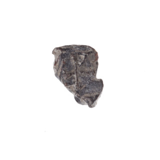 Fragment of a double-sided Drohiczyn seal. On one side, a cross with one arm ending in a triangle