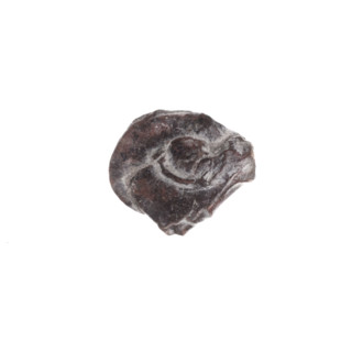 Fragment of a double-sided Drohiczyn seal. On one side a cross with one arm ending in a triangle