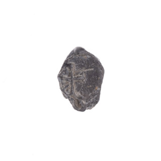 Fragment of a double-sided Drohiczyn seal. On one side, a cross with one arm ending in a triangle