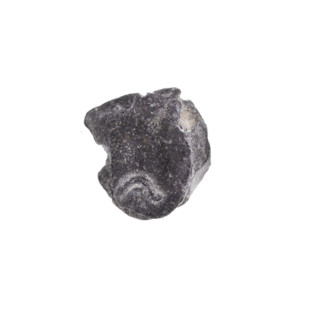 Fragment of a double-sided Drohiczyn seal. On one side a cross with one arm ending in a triangle