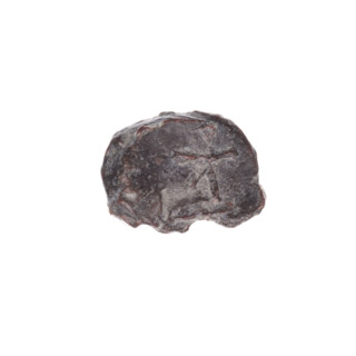 Fragment of a double-sided Drohiczyn seal. On one side, a cross with one arm ending in a triangle