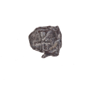 Fragment of a double-sided Drohiczyn seal. On one side, a cross with one arm ending in a triangle