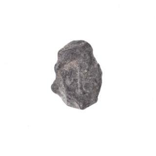 Fragment of a double-sided Drohiczyn seal. On one side a cross with one arm ending in a triangle