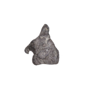 Fragment of a double-sided Drohiczyn seal. On one side a fragment of an eagle's head is visible; on