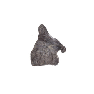 Fragment of a double-sided Drohiczyn seal. On one side a fragment of an eagle's head is visible; on