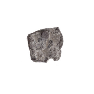 Fragment of a double-sided Drohiczyn seal. On one side a probably two-pronged shape is visible; on