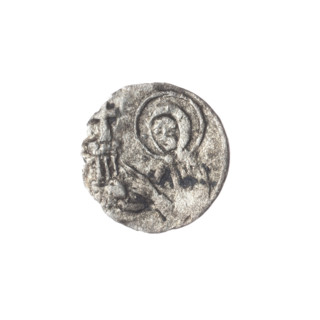 Louis II (Duke of Brzeg; ca. 1380–1436). Obverse: In the trefoil a shield with the Silesian eagle;
