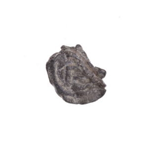 Fragment of a double-sided Drohiczyn seal. Illegible drawing on one side and the other. 11th–13th