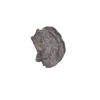 Fragment of a double-sided Drohiczyn seal. Illegible drawing on one side and the other. 11th–13th