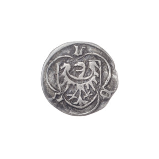 Obverse: In the trefoil a shield with the Silesian eagle; at the top and on the sides the letters