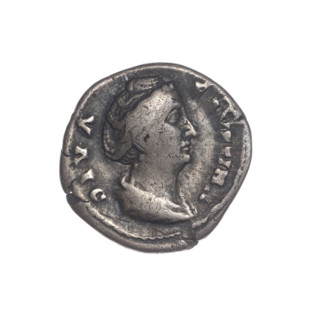 Denarius, posthumous for Faustina the Elder (98–141; Roman empress 138–141). Issuer: Antoninus Pius