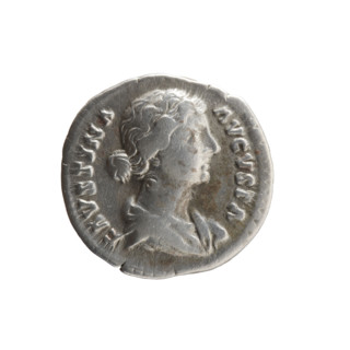 Denarius of Faustina the Younger (ca. 130–176), Roman empress 161–176; issuer: Marcus Aurelius
