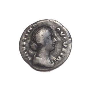 Denarius of Faustina the Younger (ca. 130–176; Roman empress 161–176), issuer Marcus Aurelius