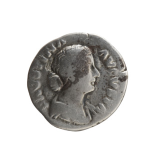 Denarius of Faustina the Younger (ca. 130–176; Roman empress 161–176), issuer Marcus Aurelius