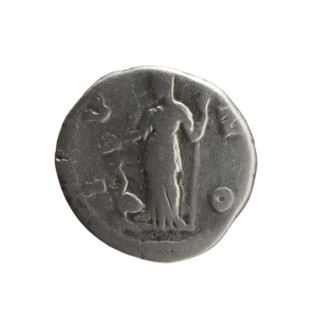 Denarius, Faustina the Younger (ca. 130–176; Roman empress 161–176), Marcus Aurelius (121–180;