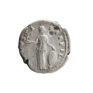 Denarius of Faustina the Younger (ca. 130–176; Roman empress 161–176), draped bust of Faustina II