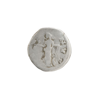 Denarius depicting Faustina the Younger (ca. 130–176; Roman empress 161–176). Obverse: Bust of