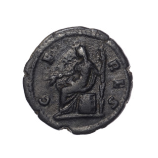 Denarius of Faustina the Younger (ca. 130–176), wife of Marcus Aurelius (121–180). Obverse: bust of