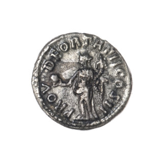 Denarius of Lucius Verus (130–169; Roman emperor 161–169). Obverse: Head of Lucius Verus uncovered