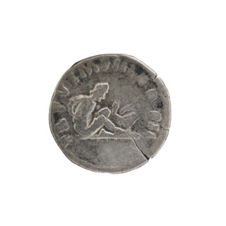 Denarius of Lucius Verus (130–169; Roman emperor 161–169). Obverse: Head of Lucius Verus with