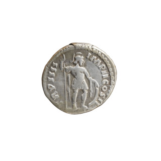 Denarius of Lucius Verus (130–169), Roman emperor 161–169; obverse: head of Lucius Verus bare to