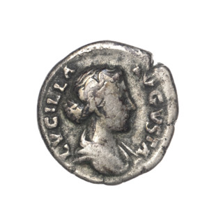 Denarius of Lucilla (149–182), Roman empress (164–169); issuer Lucius Verus (130–169), Roman