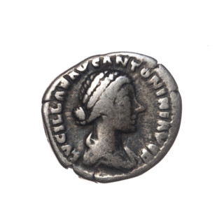 Denarius, Lucilla (149–183), issuer: Lucius Verus (130–169). Obverse: Bust of Lucilla in drapery
