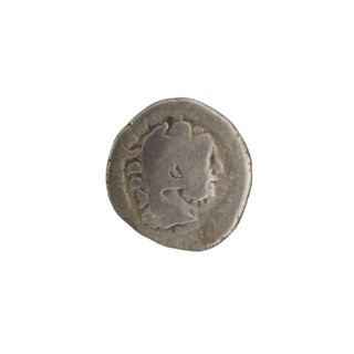 Denarius of Commodus (reigned 177–192). Obverse: laureate bust of Commodus facing right,