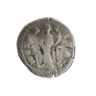 Denarius of Crispina (empress, 164–192?) and Commodus (emperor, 161–192), 178–183. Obverse: Bust of