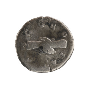 Denarius of Crispina (164–c.192) and Commodus (161–192), Roman Empire, 178–183. Obverse: Bust of